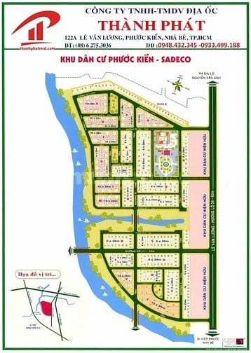 Bán đất nhà phố khu Sadeco Phước Kiển A nhà Bè giáp ranh quận 7.