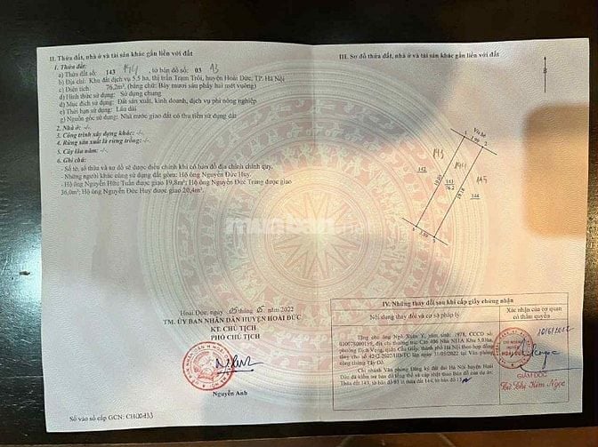 bán cắt lỗ lô đất dịch vụ trạm trôi, cần tiền nên bán gấp