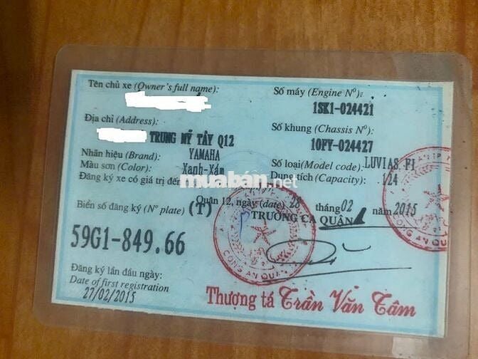 Yahama Luvias 2015 Chính Chủ BSTP
