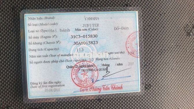 Bán xe yamaha 2010 .giấy tờ đầy đủ