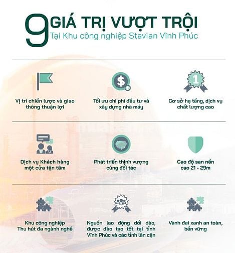 Cho thuê đất khu công nghiệp Stavian Vĩnh Phúc