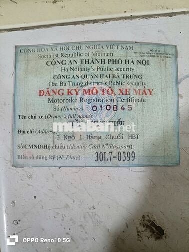 Em mới mua một xe mới cần bán lại xe này tại nhà e