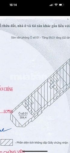 Bán 304m2 sàn thương mại dịch vụ toà D2 mặt đường giảng võ.