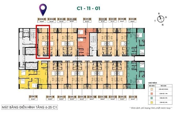 2,6 tỷ - Căn STUDIO 34,1m2 - view biển + bán đảo Sơn Trà - chiết khấu 