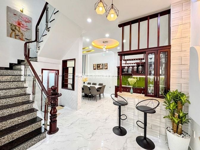 Nhà mới đẹp mặt tiền đường 5b, dt 6x16m 2 lầu ST tiện ở và kinh doanh
