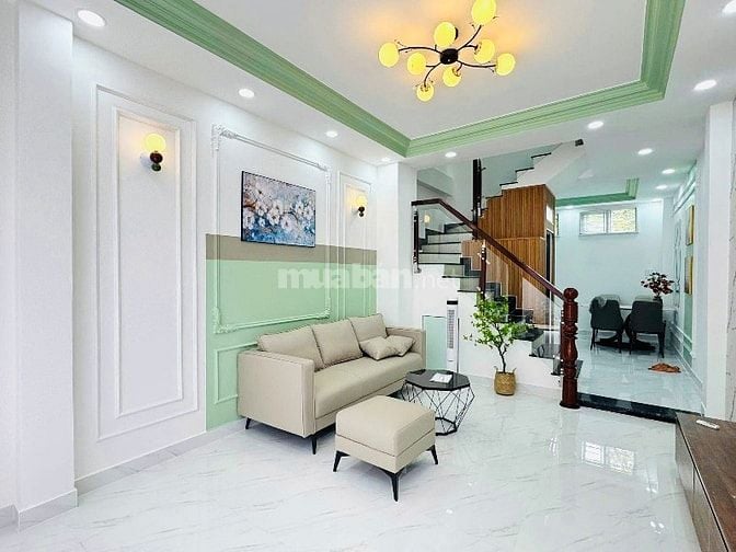Nhà mới, 3 tầng (3.7x10m), nở hậu, gần MT 314 Âu Dương Lân Q8