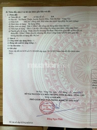 BÁN ĐẤT HỒ TRÀM ( KHU DU LỊCH BIỂN ) 
