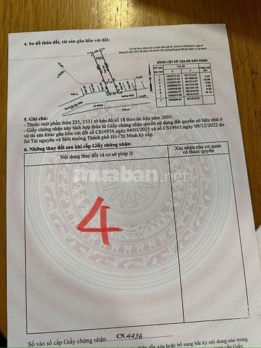 Bán đất phân 368/5 Hà Huy Giáp, P.TL, Quận 12: 4,3 x 20, giá: 5,25 tỷ