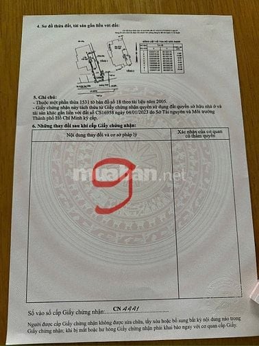 Bán đất phân 368/5 Hà Huy Giáp, P.TL, Quận 12: 4,3 x 20, giá: 5,25 tỷ