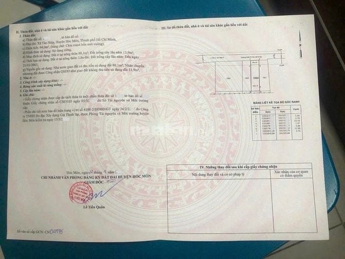 BÀ HẰNG NHỚ BÁN CĂN NHÀ Ở TRÊN HÓC MÔN GIÁ CHỈ CÓ 980TR,94M2, SHR