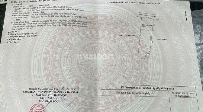 Bán nhà ĐX 031, P. Phú Mỹ, Tp, TDM, Bình Dương