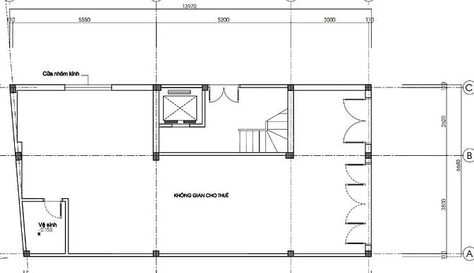 Cho thuê cửa hàng, ki ốt tại Nguyễn Đức Cảnh - 25tr/th, 80m2, MT 6.6M