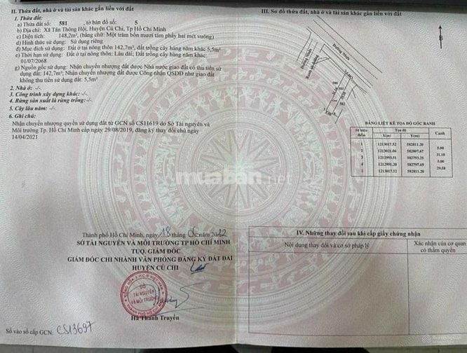 Bán lô đất vị trí đẹp đường Số 9, xã Tân Thông Hội, huyện Củ Chi A12