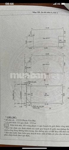 Cần Bán Gấp MT Ngô Thị Thu Minh, Tân Bình 8.35x17.3 