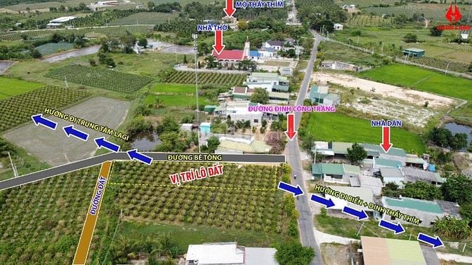 Bán Đất Siêu Đẹp Tại LaGi 578m2 có 111m2 Thổ Cư Gần Biển 3 Mặt Tiền Đư