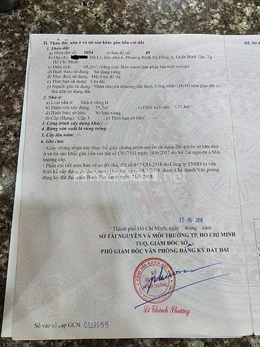 Bán nhà hẻm 6m (XH) Mã Lò, P.B.T.Đông A, Q.B.Tân giá 5.45 tỷ