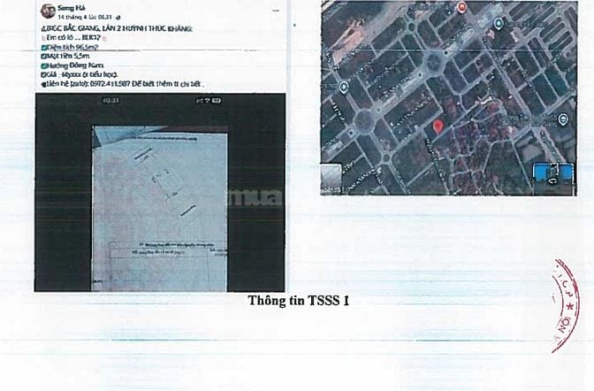 TBDG QSDD số CU 669930; thửa đất 175; BĐ 88 tại P. Dĩnh Kế, Bắc Giang
