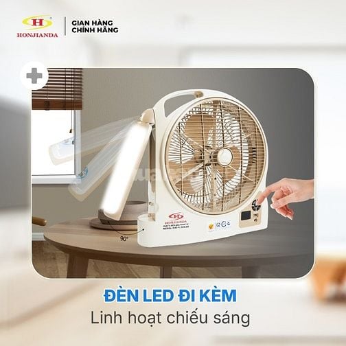 Bán quạt sạc điện HONJIANDA 2 pin gần như mới