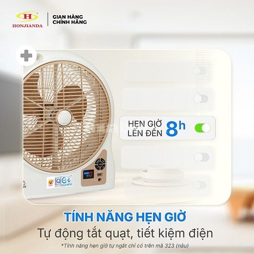 Bán quạt sạc điện HONJIANDA 2 pin gần như mới