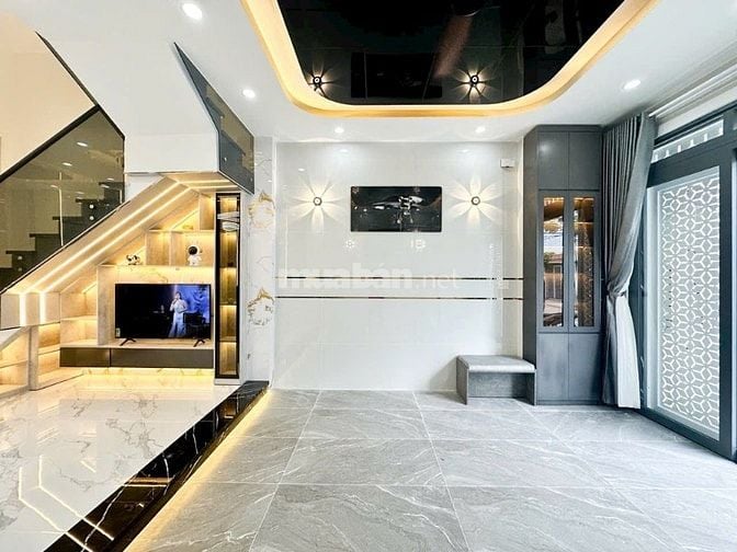 HOT.  BÁN NHÀ PHỐ MỚI XÂY 5x14 - 4 TẦNG - GARA OTO - 9T2 -GIÁP Q7 1KM