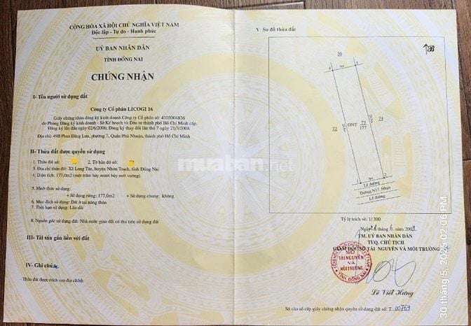 BÁN LÔ ĐẤT ĐỐI DIỆN C.VIÊN,TR.HỌC GIÁ CỰC KỲ RẺ 13tr/m2. LONG TÂN CITY