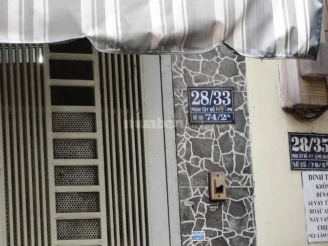Bán nhà hẻm xe hơi đường Phan Tây Hồ, Phường 7, Phú Nhuận
