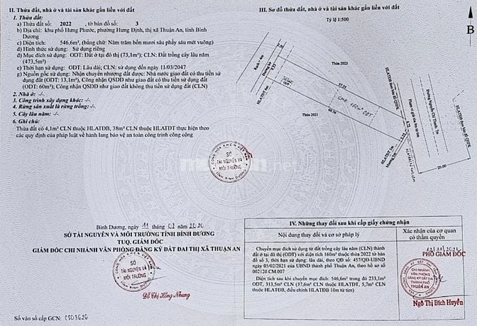 Bán đất mặt tiền đường Nguyễn Chí Thanh, 546,6 m2, Bình Dương