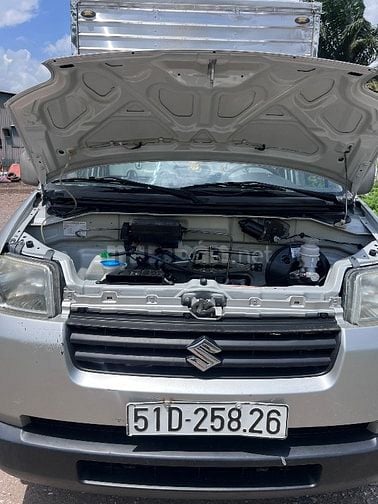 Tải SUZUKI Pro 580 kg  đời 2017 màu bạc thùng inox kín cửa hông xe Zin