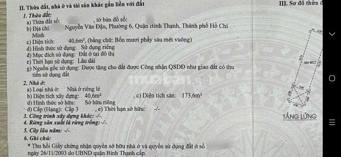 Bán nhà hẻm ba gác đường Nguyễn Văn Đậu Bình Thạnh giá 7,2 tỷ