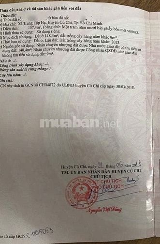 Cô Trang bể nợ bán nhà ở Nguyễn thị rành-củ chi(157m2)giá 710tr,shr