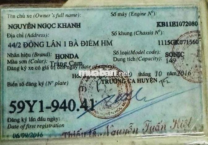 sonic nhập chính chủ