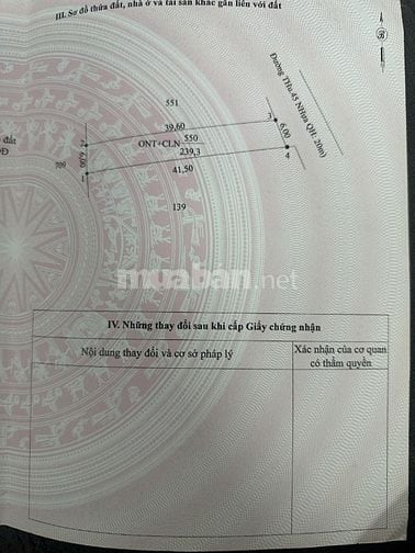 Bán lô đất 240m2 thổ cư 60m2, đường nhựa 20m Tân Châu - Tây Ninh 650tr