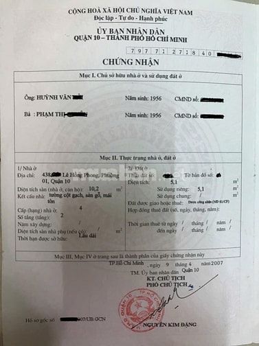 Bán nhà phố Ẩm thực Quận 10 - Giá: 1 Tỷ 200