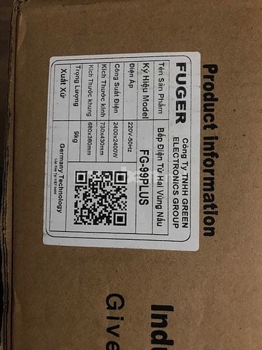 Bếp từ FUGER FG-99PLUS kích thước 730X430 mới