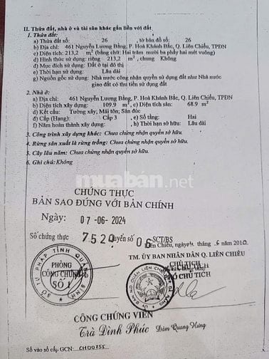 Bán Gấp Nhà 2 Mặt Tiền Đường Nguyễn Lương Bằng, Liên Chiểu, Đà Nẵng