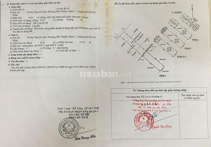 Bán nhà mặt tiền Sương Nguyệt Ánh, Quận 1, 2 mặt thoáng, 225m², 5 lầu
