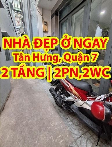 Nhà đẹp Q7 – 2 PN, 2 WC, gần chợ – BV – TT thương mại – giá 3,5tỷ (TL)