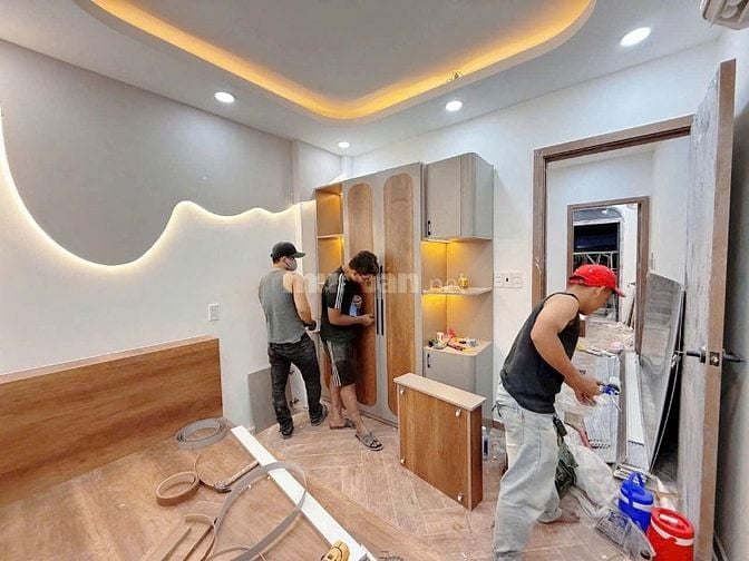 Nhà mới - giáp Q1 cầu Thị Nghè - có phòng ngủ trệt - full nội thất