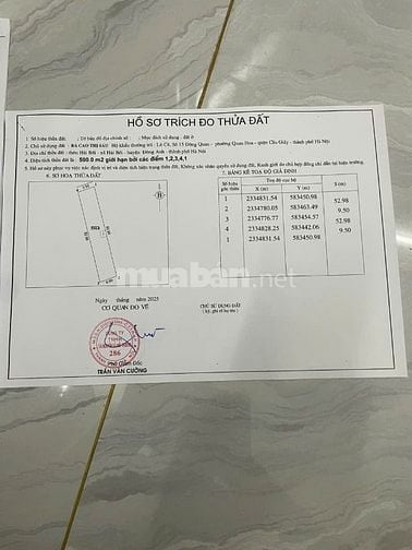 Tôi muốn bán lô đất 500m2. Giáp bờ kè bờ sông Hồng
