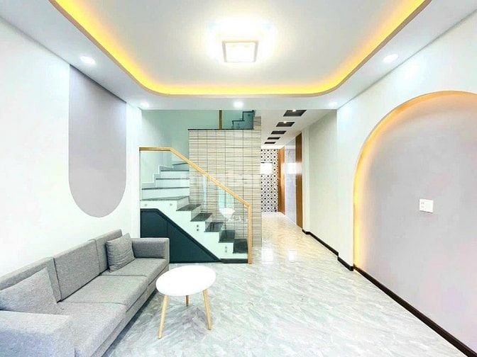 Về quê bán gấp nhà 64m2,1 trệt 2 lầu, SHR, Lê văn Quới, giá 960tr.