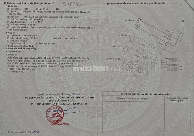 Chính chủ bán nhà đẹp hẻm 6m Nguyễn Thế Truyện