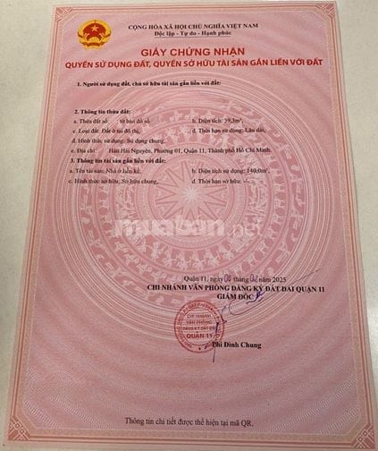 🌷 🌷 🌷 BÁN NHÀ MẶT TIỀN : 173 HÀN HẢI NGUYỄN - P. 2 - Q. 11 - TPHCM