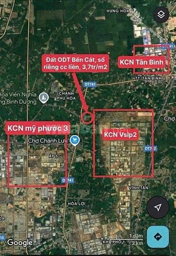 BÁN 10M NGANG ĐẤT THỔ CƯ – NGAY TRUNG TÂM HÀNH CHÍNH CHÁNH PHÚ HÒA BD