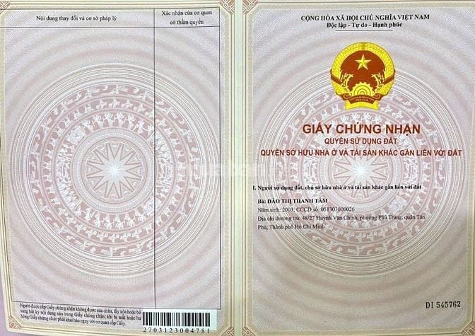 Bán nhà hẻm 3m(3 gác) Kênh Tân Hóa, P.Phú Trung, Q.Tân Phú giá 5.3 tỷ
