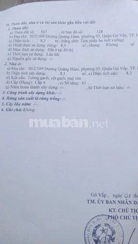 Bán nhà hxh 2 lầu ngay nhà thờ BẾN HẢI p5 Gò Vấp, giá 2,2 tỷ