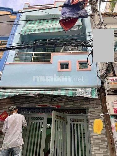 Cho thuê nhà mặt tiền 3m(3 gác) Đường số 47, P.10, Q.6 giá 7tr