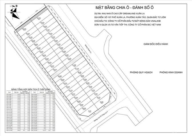  Dự án Dreamland 107 Xuân La. DT 101m2 x 5T, Mt 5m. Thang Máy. 