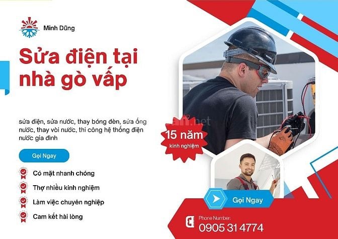 Sửa chữa điện nước gò vấp. Hcm