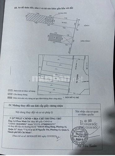 Bán gấp NR tổng diện tích 75m2, 35 Nguyễn Thi Q5, HCM chỉ với 1,8 tỷ