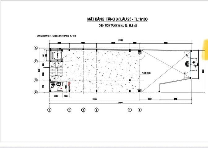  Cho thuê nguyên sàn lầu 2 – mặt tiền lớn gần nhà ga T3 (Tân Sơn Nhất)